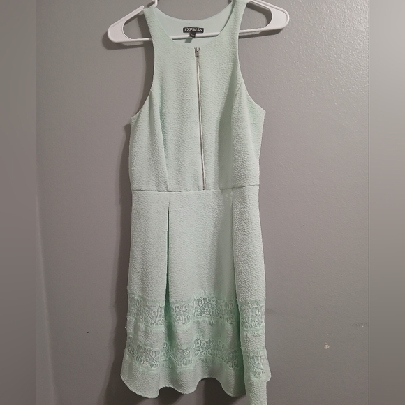 Express Green Halter Sheath Dress - Picture 1 of 9